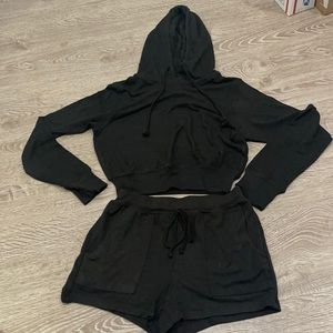 Shorts and hoodie set